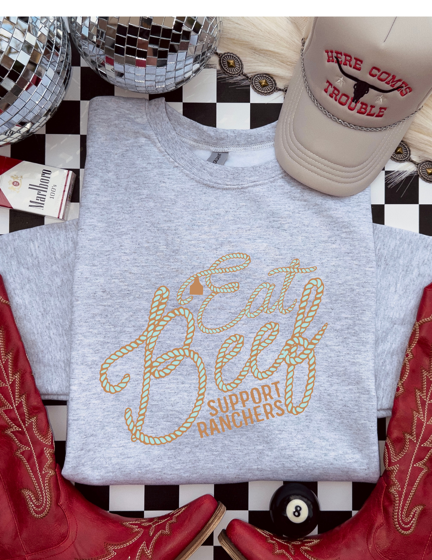"Eat Beef Crewneck"
