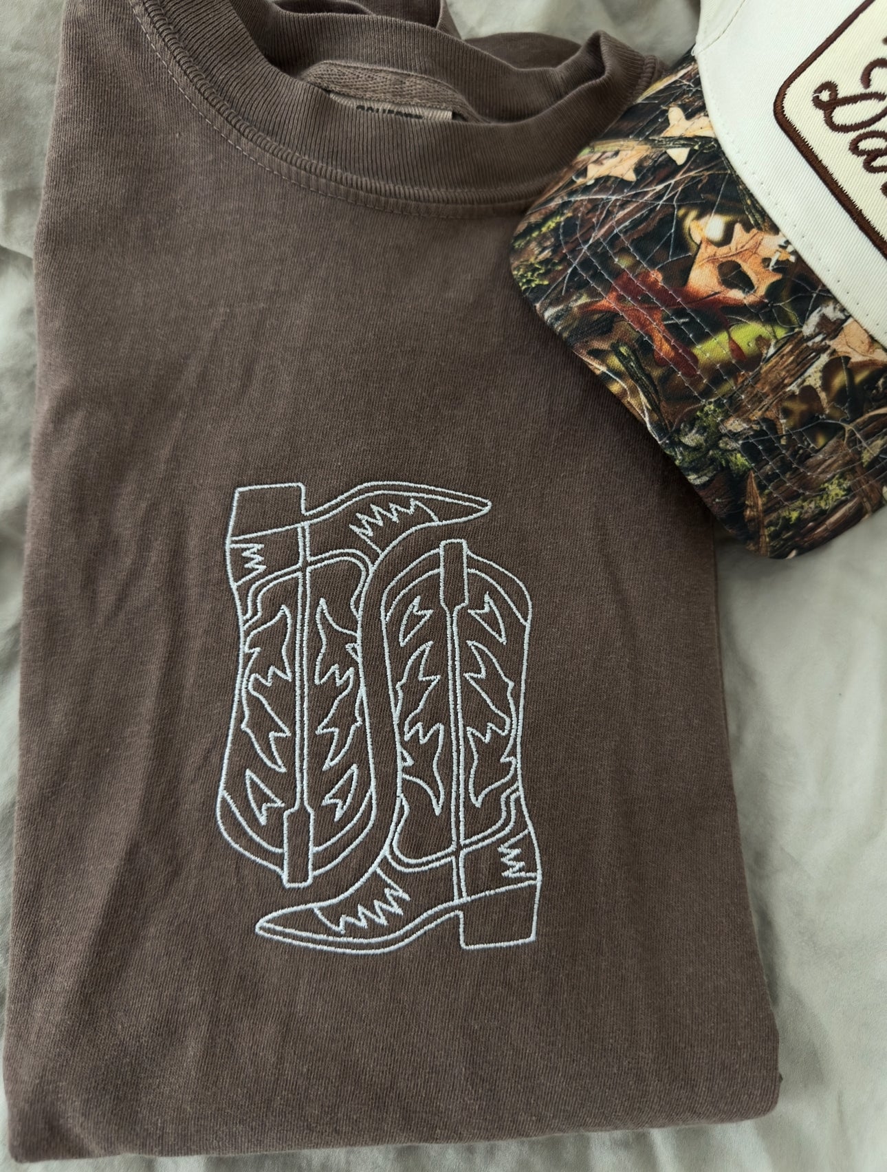 Cowboy Boots Embroidered Tee