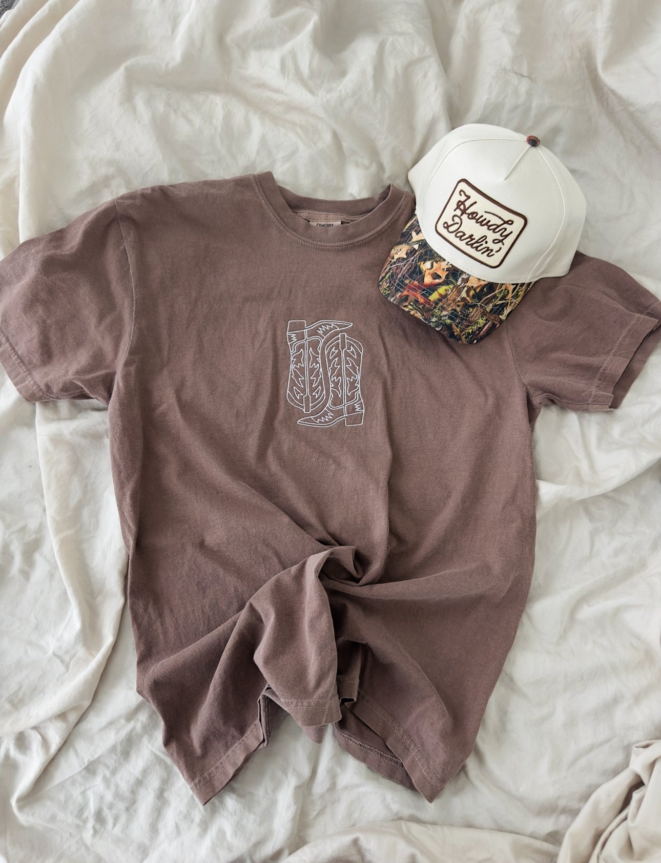 Cowboy Boots Embroidered Tee