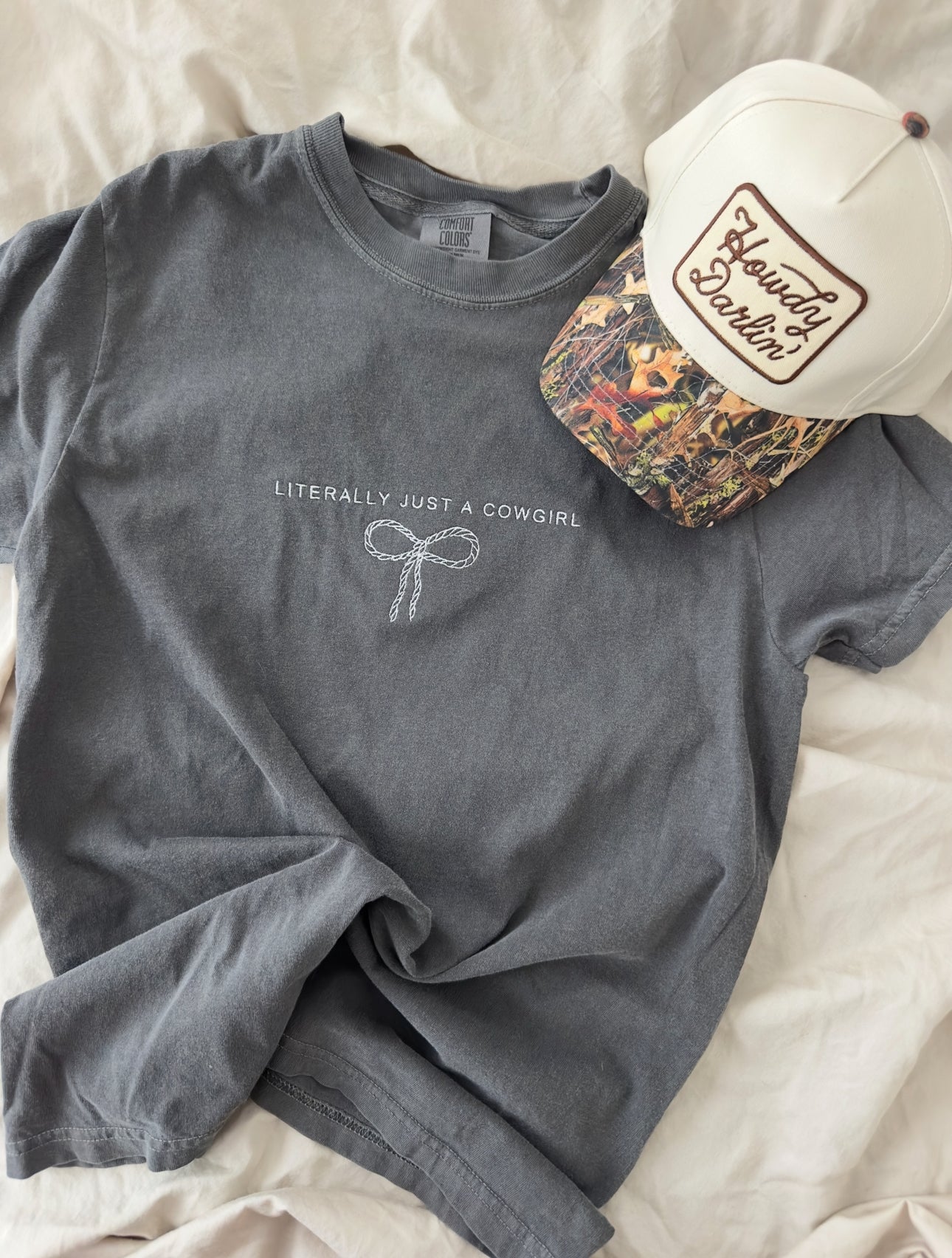 Literally Just A Cowgirl Embroidered Tee