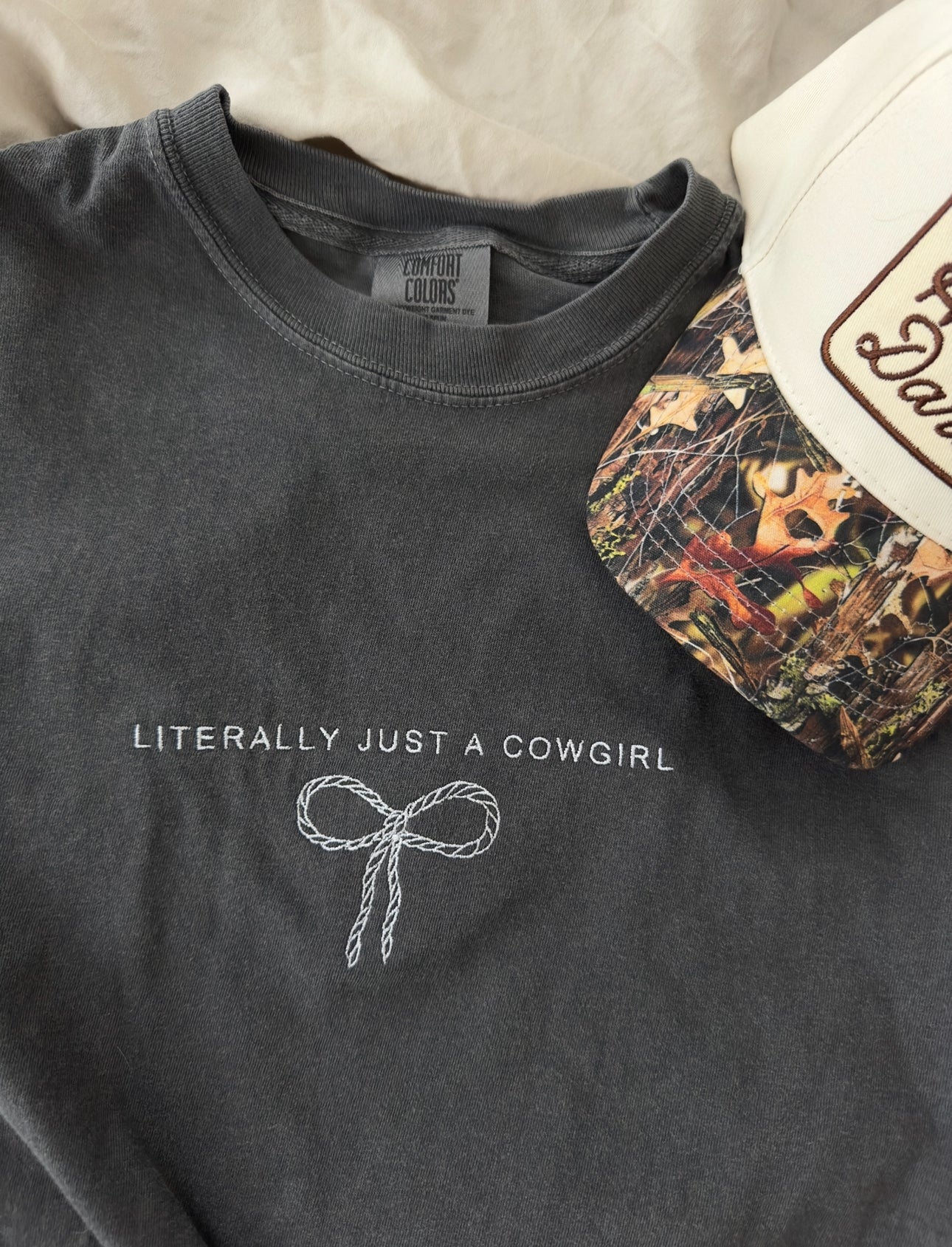 Literally Just A Cowgirl Embroidered Tee