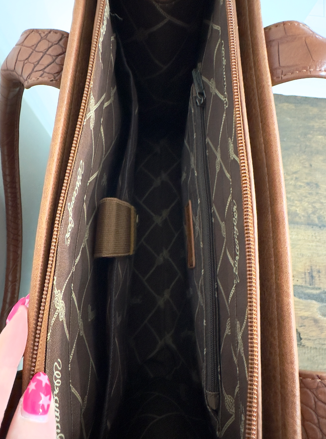 Croc Print Tote
