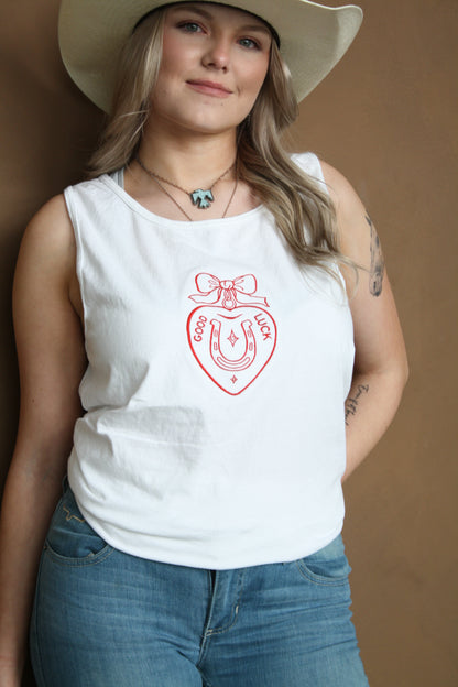 Good Luck Embroidered Tank